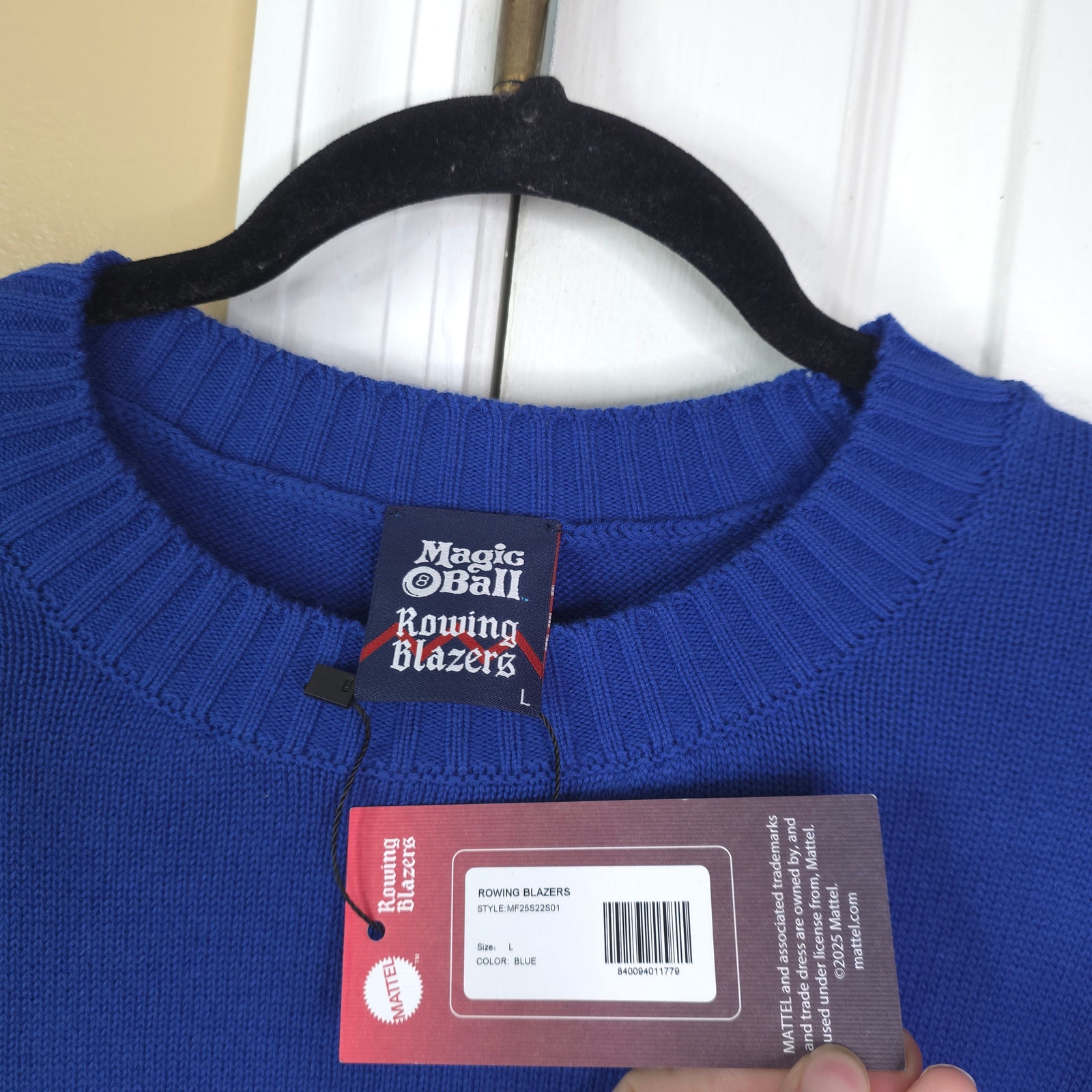 Rowing Blazers Men's Magic 8 Ball Cotton Sweater Blue Size L — image 7 of 7